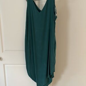 Universal Standard Asymmetrical Geneva Cupro Dress in Aquamarine Size M